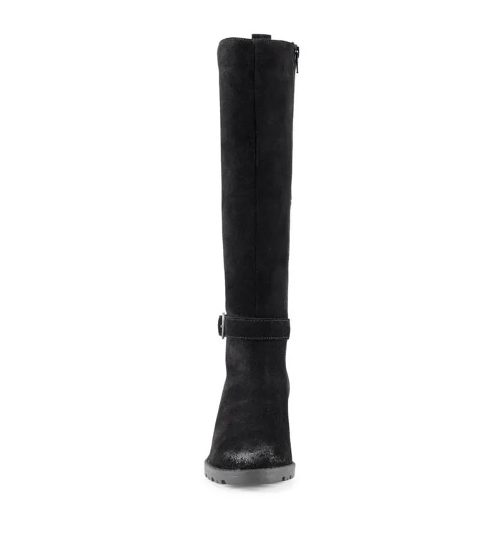 Women Baretraps Knee High Boots Della Tall Boot Black Suede Women Baretraps Knee High Boots Della Tall Boot Black Suede