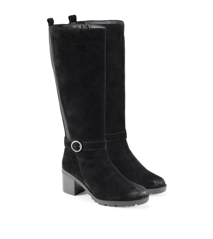 Women Baretraps Knee High Boots Della Tall Boot Black Suede Women Baretraps Knee High Boots Della Tall Boot Black Suede