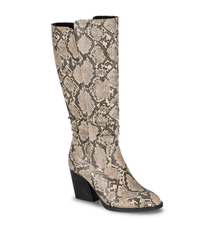 Women Baretraps Knee High Boots Lilly Tall Boot Natural Snake