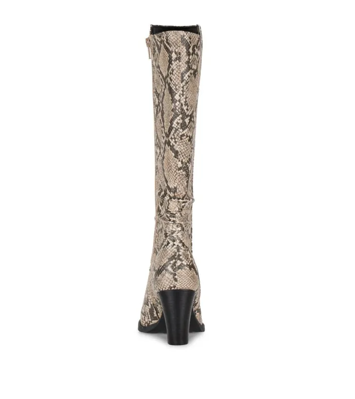 Women Baretraps Knee High Boots Lilly Tall Boot Natural Snake Women Baretraps Knee High Boots Lilly Tall Boot Natural Snake