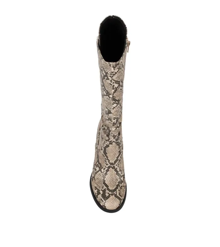 Women Baretraps Knee High Boots Lilly Tall Boot Natural Snake Women Baretraps Knee High Boots Lilly Tall Boot Natural Snake
