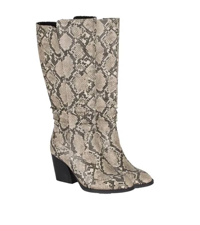 Women Baretraps Knee High Boots Lilly Tall Boot Natural Snake Women Baretraps Knee High Boots Lilly Tall Boot Natural Snake