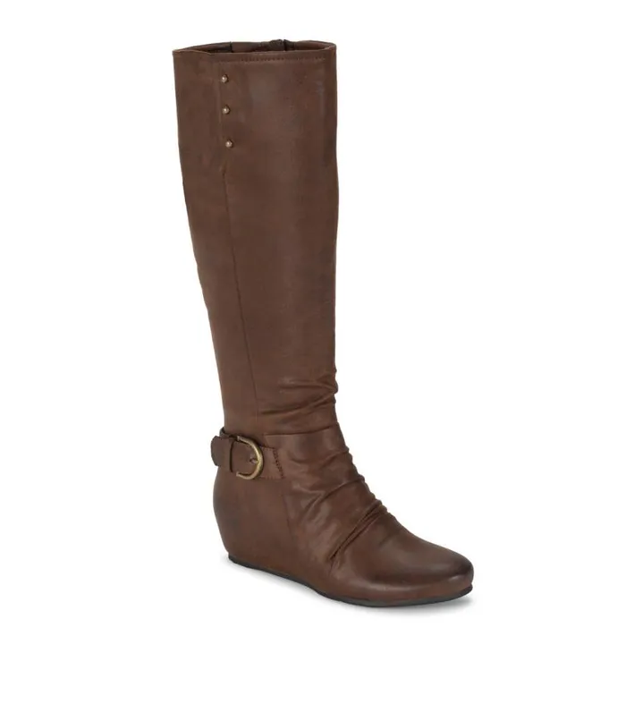 Women Baretraps Knee High Boots Scarlett Tall Wedge Boot Brush Brown