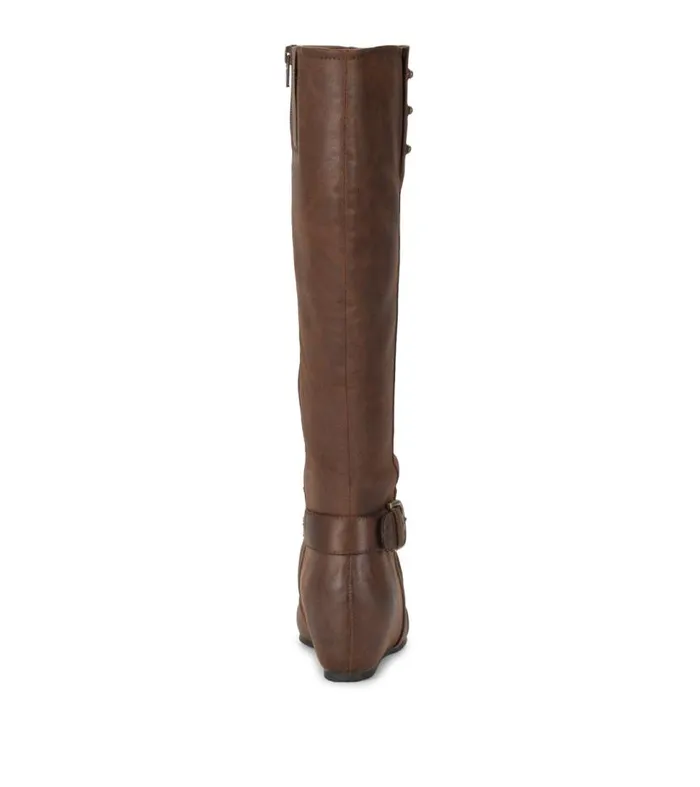 Women Baretraps Knee High Boots Scarlett Tall Wedge Boot Brush Brown Women Baretraps Knee High Boots Scarlett Tall Wedge Boot Brush Brown
