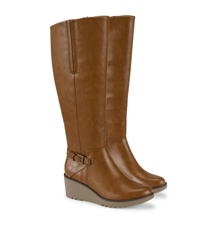 Women Baretraps Knee High Boots Winifred Tall Wedge Boot Cognac Women Baretraps Knee High Boots Winifred Tall Wedge Boot Cognac
