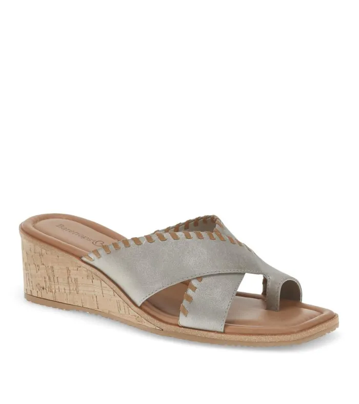 Women Baretraps Wedge Sandals Paige Wedge Sandal Champagne Canvas