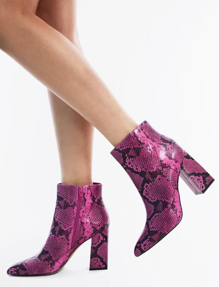 Women BCBG Shoes Briel Snakeskin Bootie Viva Pink Snake Women BCBG Shoes Briel Snakeskin Bootie Viva Pink Snake