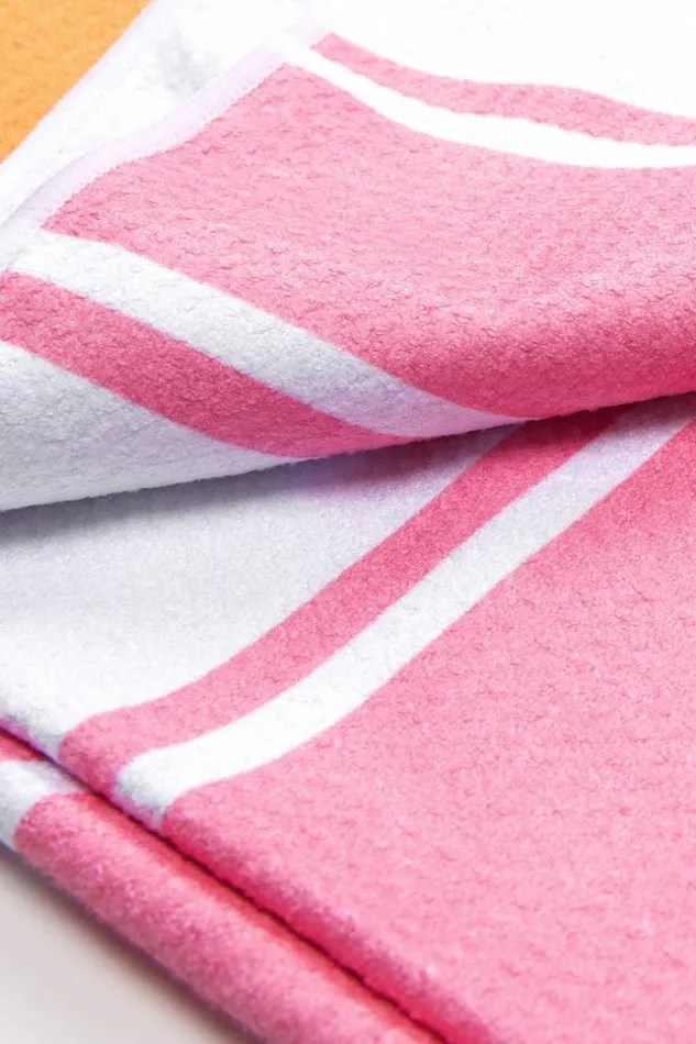 Women Beach Blankets Cupshe Raspberry Creamsicle Striped Beach Blanket Multicolor