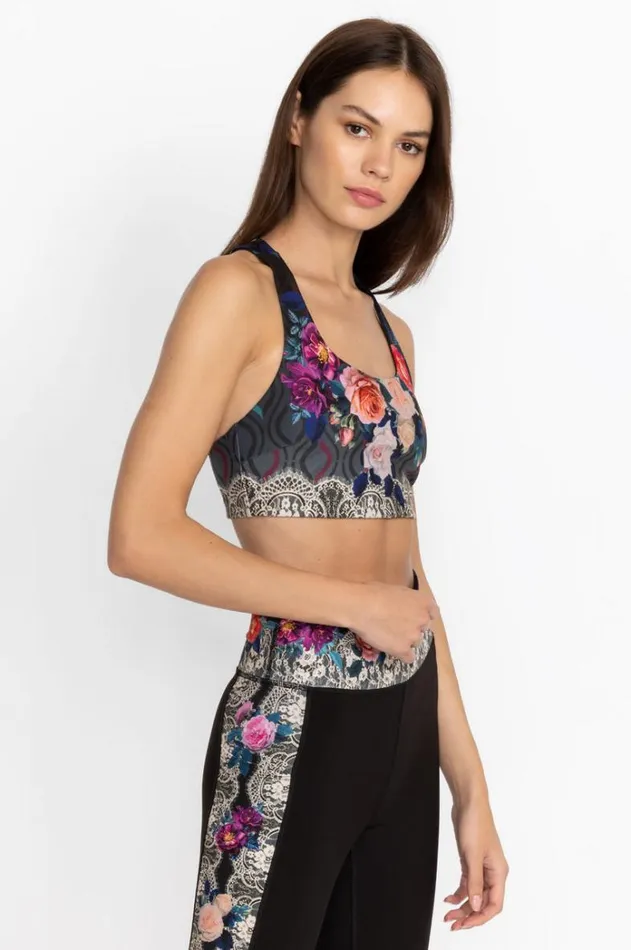 Women Bee Active Reversible Sports Bra Rose Lace Johnny Was Active Women Bee Active Reversible Sports Bra Rose Lace Johnny Was Active