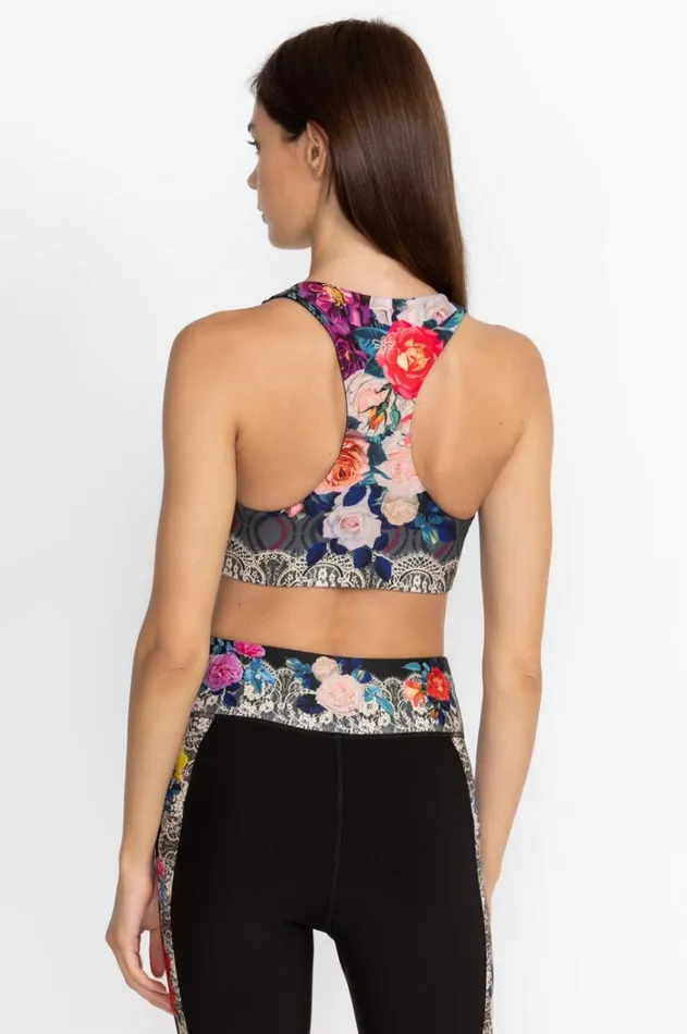 Women Bee Active Reversible Sports Bra Rose Lace Johnny Was Active Women Bee Active Reversible Sports Bra Rose Lace Johnny Was Active