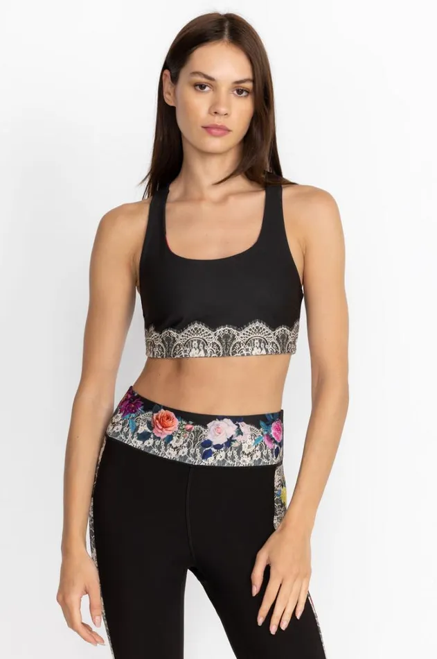 Women Bee Active Reversible Sports Bra Rose Lace Johnny Was Active Women Bee Active Reversible Sports Bra Rose Lace Johnny Was Active