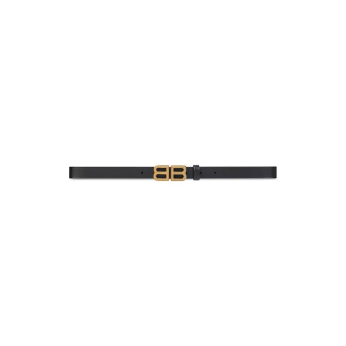 Women Belts Balenciaga Bb Hourglass Thin Belt In Black