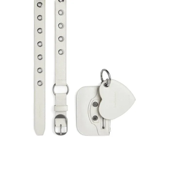 Women Belts Balenciaga Le Cagole Charms Belt In Optic White