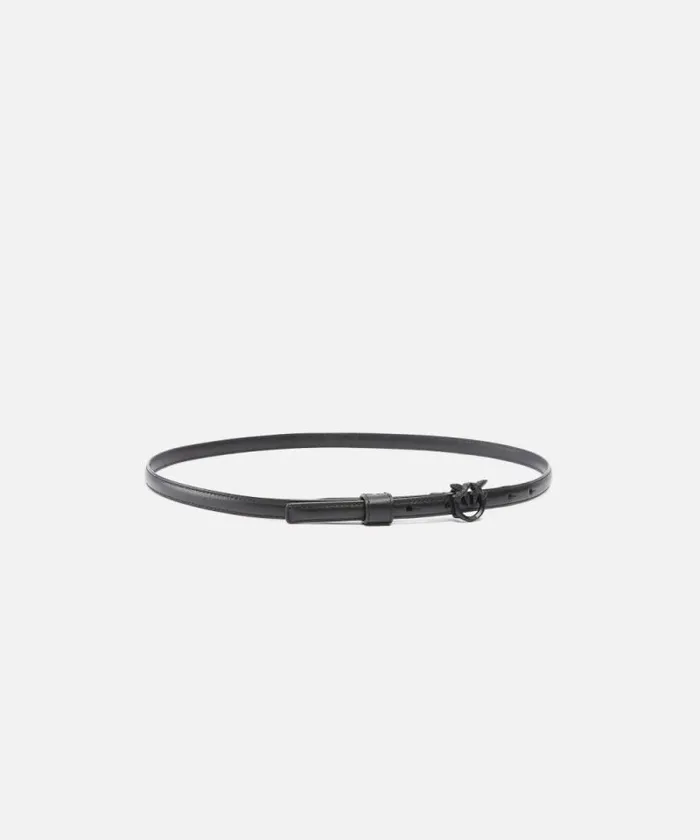 Women Belts Pinko Superthin Colourblock Love Birds Belt 1cm Limo Black Block Colour Women Belts Pinko Superthin Colourblock Love Birds Belt 1cm Limo Black Block Colour