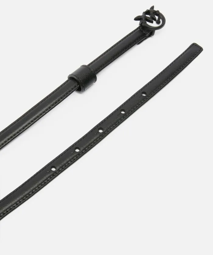 Women Belts Pinko Superthin Colourblock Love Birds Belt 1cm Limo Black Block Colour Women Belts Pinko Superthin Colourblock Love Birds Belt 1cm Limo Black Block Colour