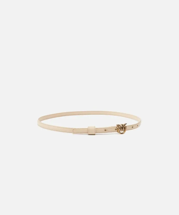 Women Belts Pinko Thin Belt With Love Birds Buckle 1cm Sandantique Gold Women Belts Pinko Thin Belt With Love Birds Buckle 1cm Sandantique Gold