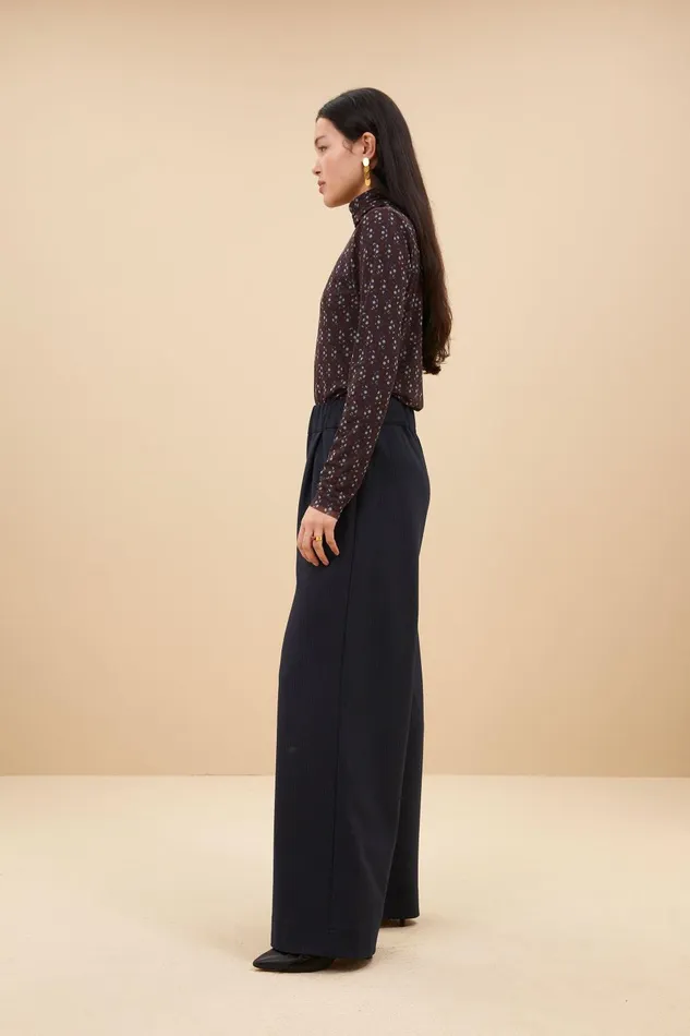 Women Benji Stripe Pants Dark Navy Bybar Trousers