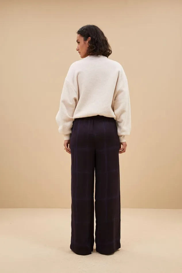Women Bibi Small Logo Sweater Oyster Melee Bybar Sweaters Women Bibi Small Logo Sweater Oyster Melee Bybar Sweaters