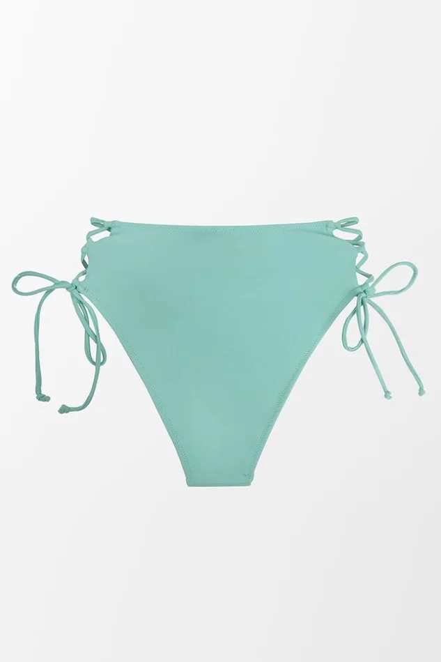 Women Bikini Bottoms Cupshe Fiona Green Laceup Bikini Bottom Green
