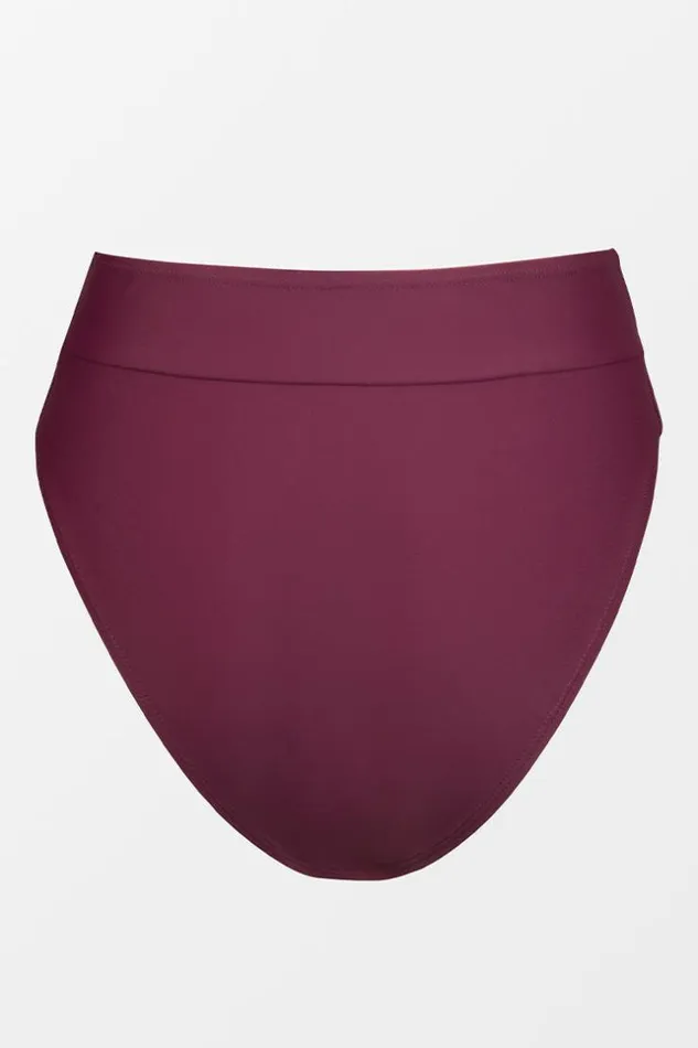 Women Bikini Bottoms Cupshe Keep It Cool High Waist Missy Bottom Red