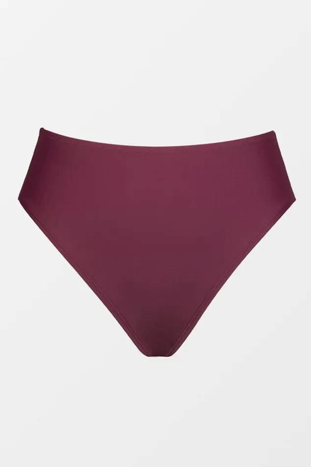 Women Bikini Bottoms Cupshe Keep It Cool Mid Rise Bottom Red