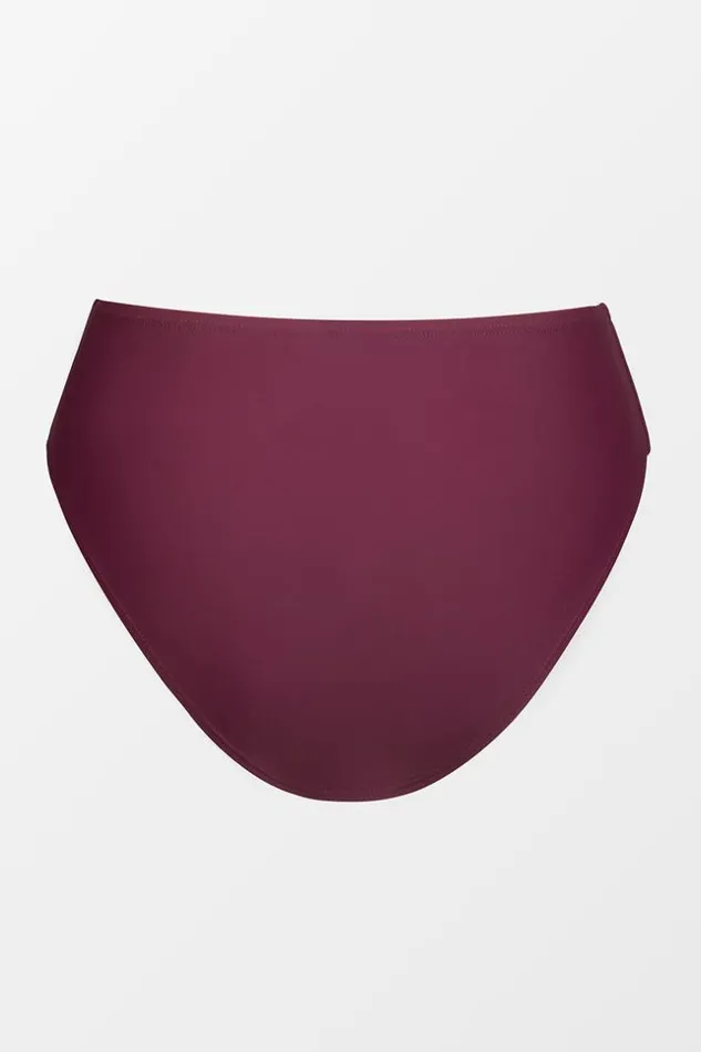 Women Bikini Bottoms Cupshe Keep It Cool Mid Rise Bottom Red