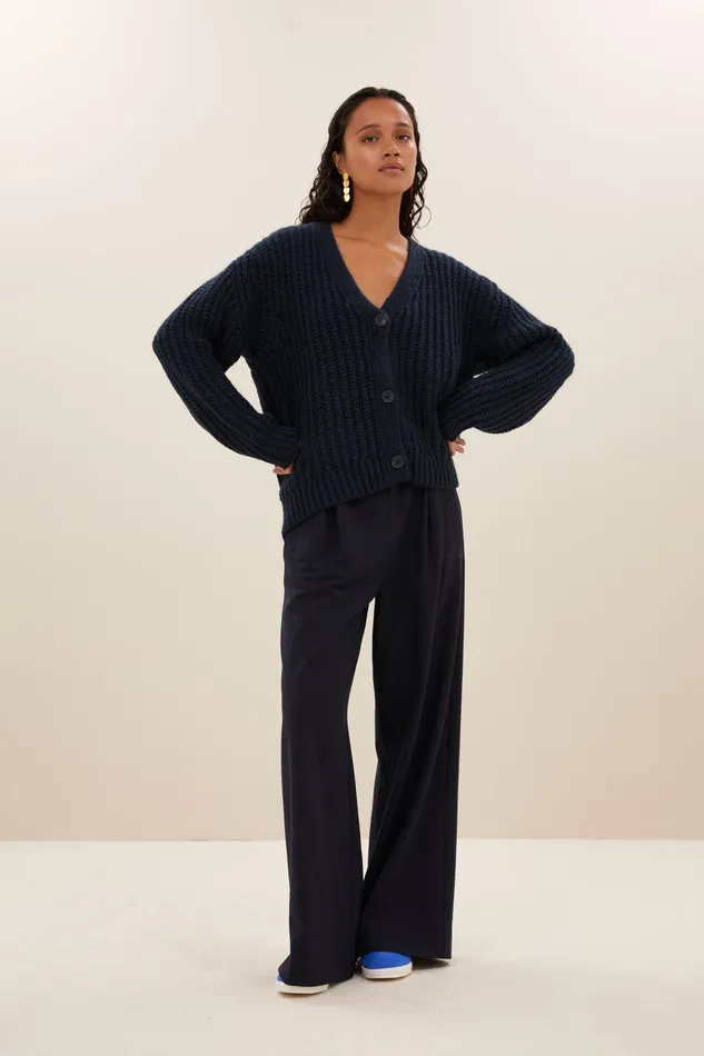 Women Bobbi Cardigan Navy Bybar Cardigans