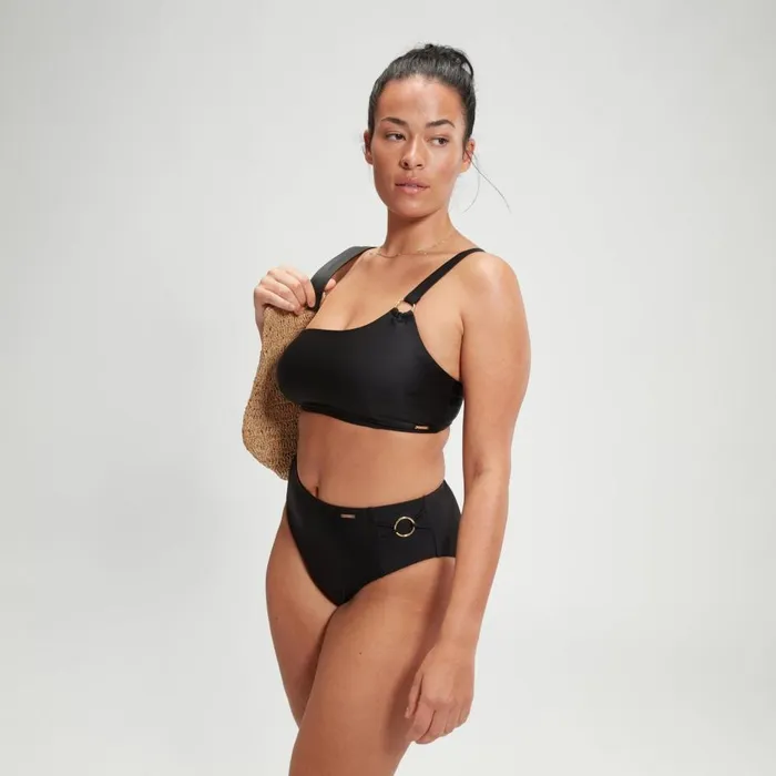 Women BodyShaping Speedo Women039s Shaping Asymmetric Bikini Top Black