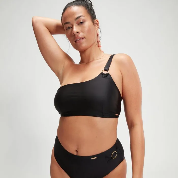 Women BodyShaping Speedo Women039s Shaping Asymmetric Bikini Top Black