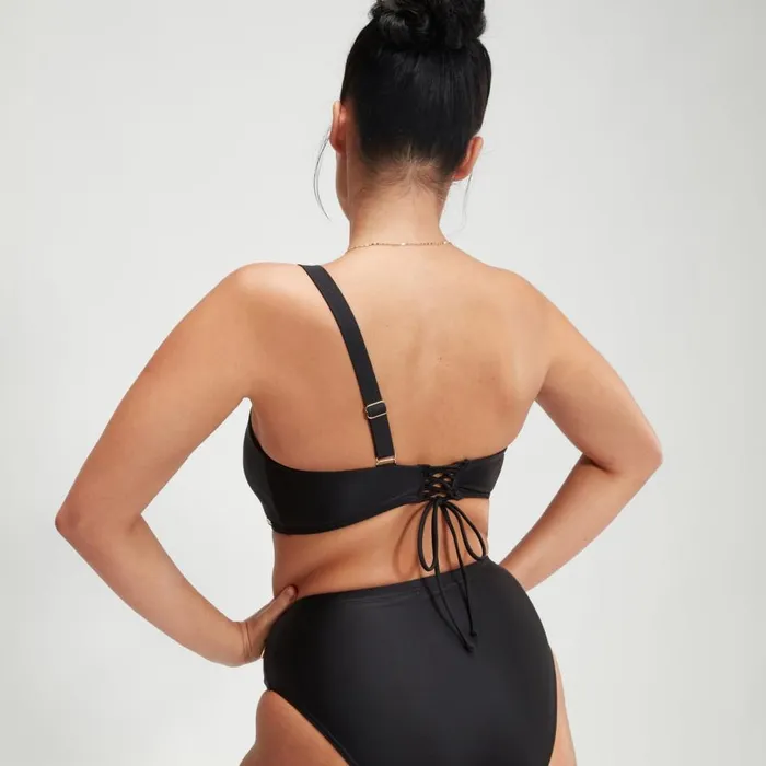 Women BodyShaping Speedo Women039s Shaping Asymmetric Bikini Top Black