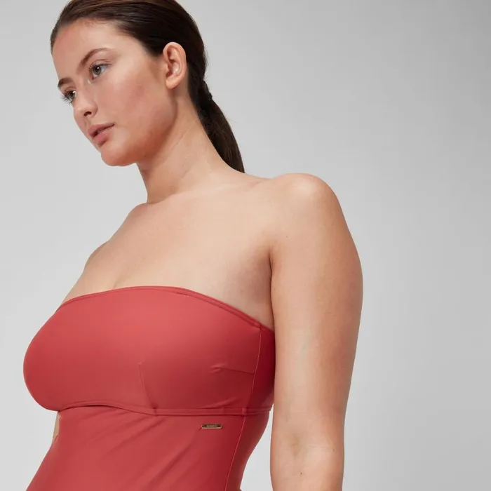 Women BodyShaping Speedo Women039s Shaping Bandeau Swimsuit Red