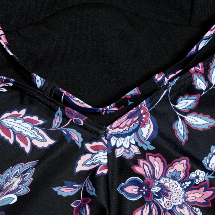 Women BodyShaping Speedo Women039s Shaping Printed Strappy Swimsuit BlackPurple Women BodyShaping Speedo Women039s Shaping Printed Strappy Swimsuit BlackPurple