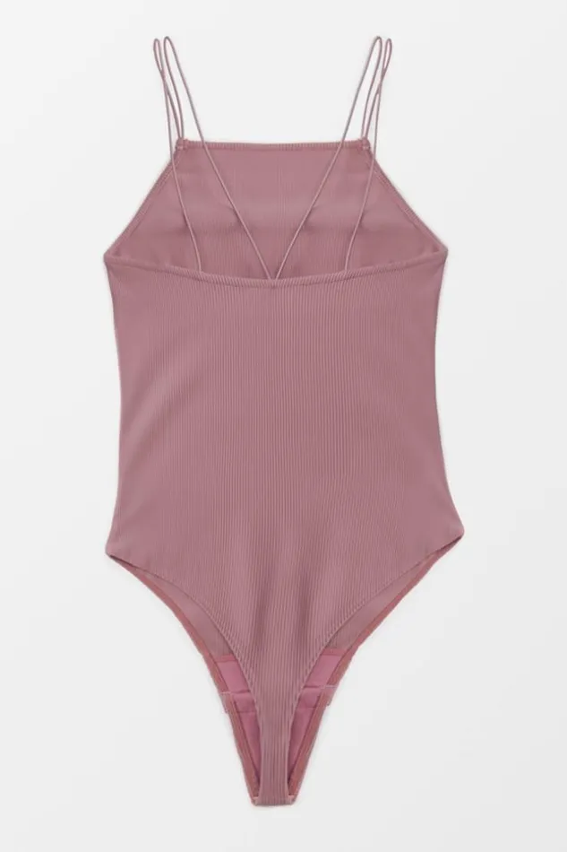 Women Bodysuits Cupshe Alexia Strappy Bodysuit Ash Rose