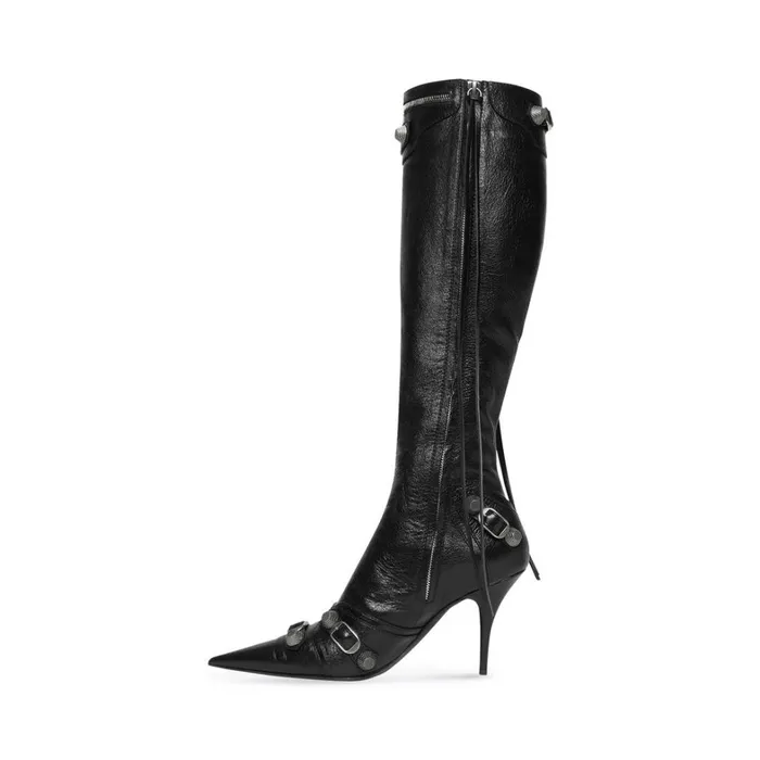 Women Boots and Ankle Boots Balenciaga Cagole 90mm Boot In Black