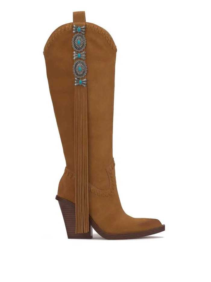 Women Boots and Booties Jessica Simpson Lisabeth Western Tassel Boot In Brown Sugar Women Boots and Booties Jessica Simpson Lisabeth Western Tassel Boot In Brown Sugar