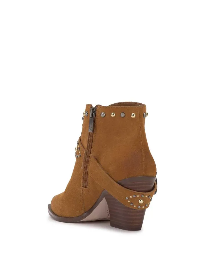 Women Boots and Booties Jessica Simpson Pivvy Western Buckle Bootie In Brown Sugar