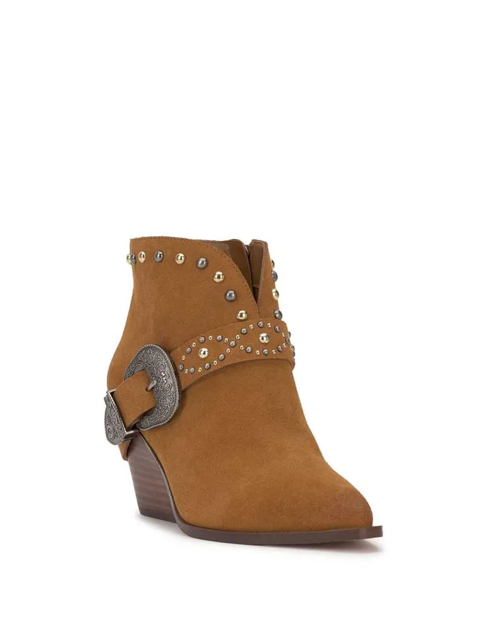 Women Boots and Booties Jessica Simpson Pivvy Western Buckle Bootie In Brown Sugar