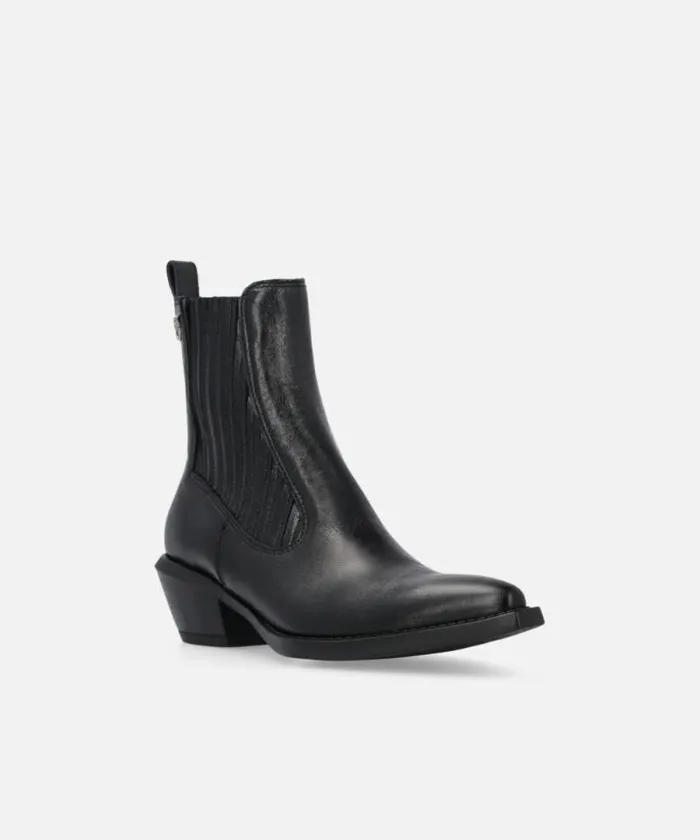 Women Boots Pinko Shiny Leather Cowboy Ankle Boots Limo Black Women Boots Pinko Shiny Leather Cowboy Ankle Boots Limo Black