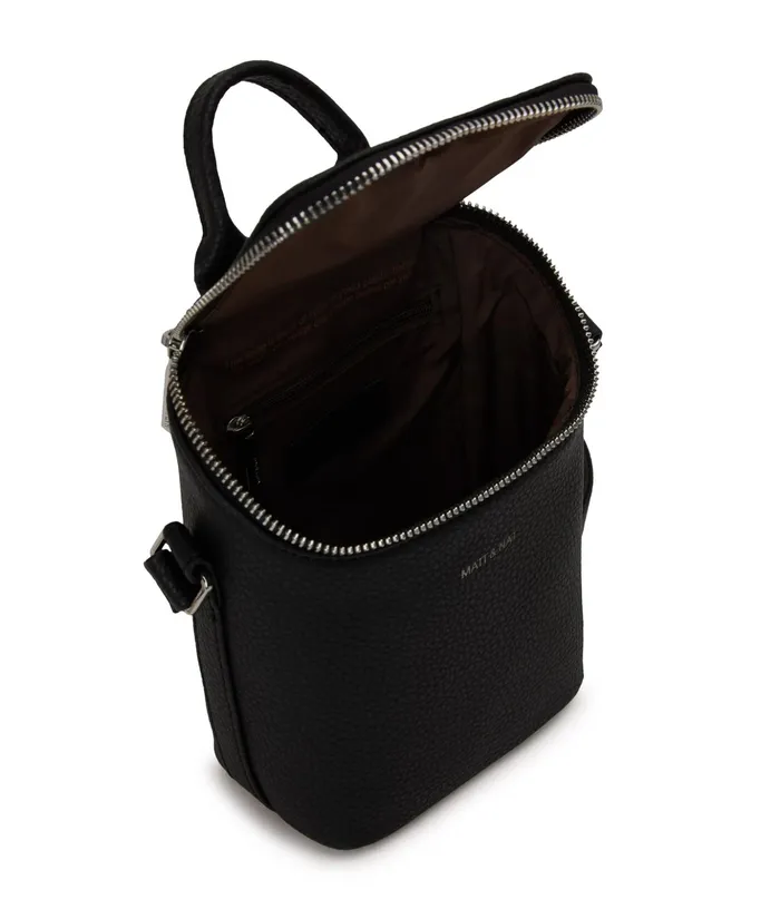 Women Brave Micro Vegan Crossbody Bag 8211 Purity Black Matt and Nat Crossbody