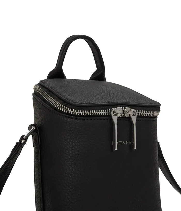 Women Brave Micro Vegan Crossbody Bag 8211 Purity Black Matt and Nat Crossbody