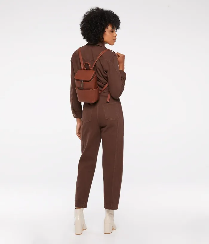 Women Brave Vegan Mini Backpack 8211 Dwell Black Matt and Nat Backpacks