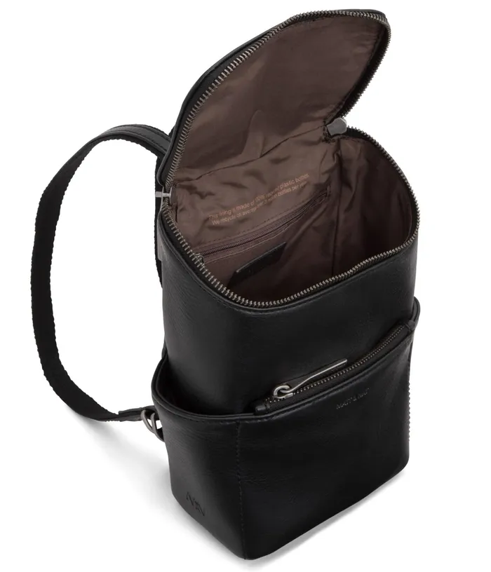 Women Brave Vegan Mini Backpack 8211 Dwell Black Matt and Nat Backpacks