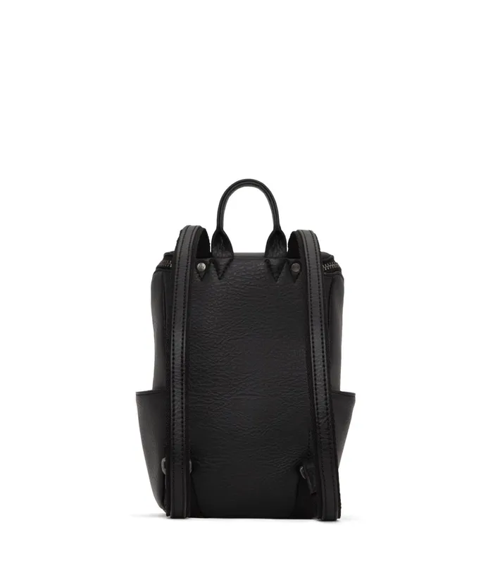 Women Brave Vegan Mini Backpack 8211 Dwell Black Matt and Nat Backpacks
