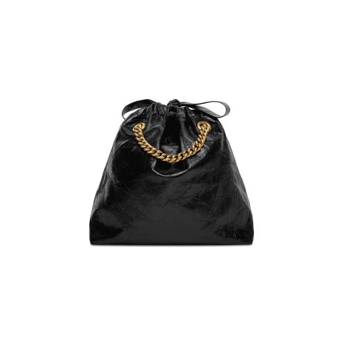 Women Chain Bags Balenciaga Crush Small Tote Bag In Black