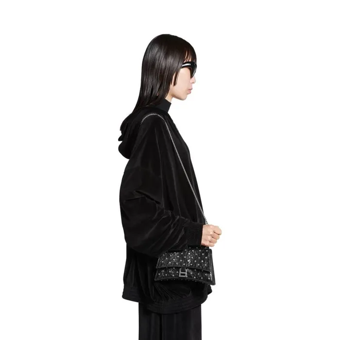Women Chain Bags Balenciaga Crush Xs Chain Bag With Rhinestones In Black