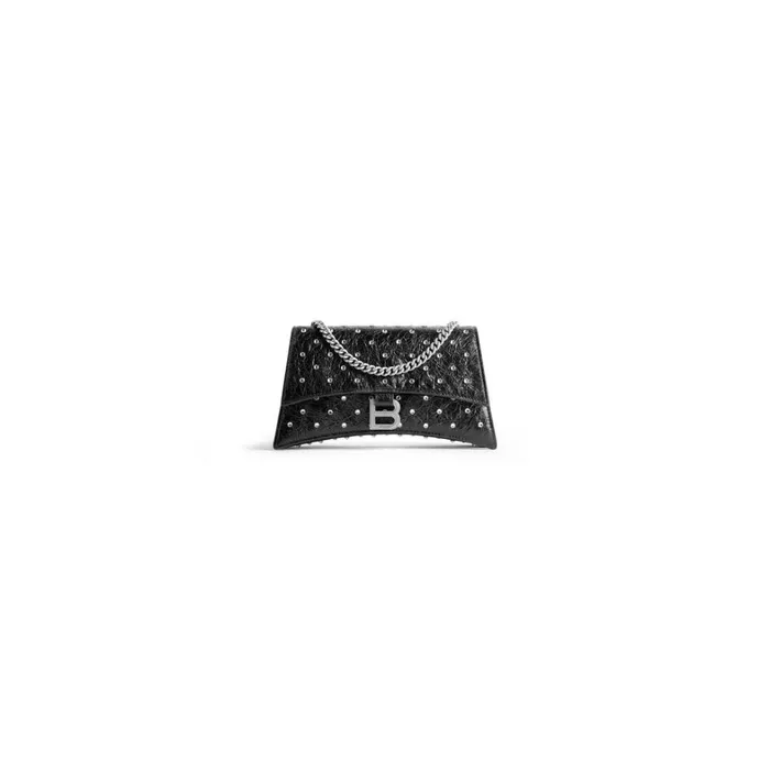 Women Chain Bags Balenciaga Crush Xs Chain Bag With Rhinestones In Black