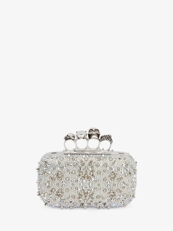 Women Clutches Alexander McQueen Knuckle Clutch White