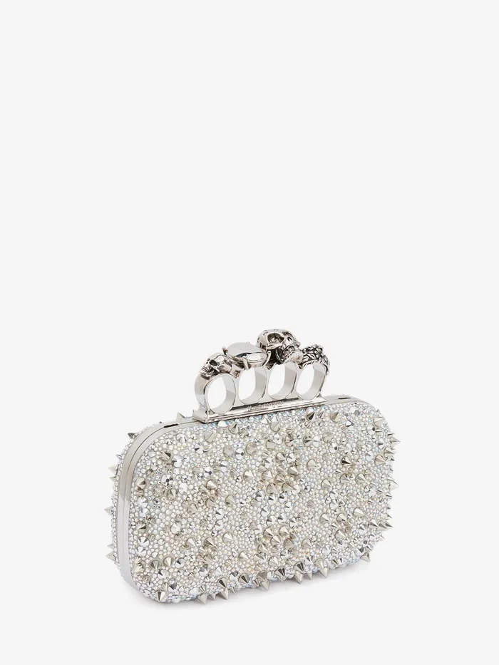 Women Clutches Alexander McQueen Knuckle Clutch White