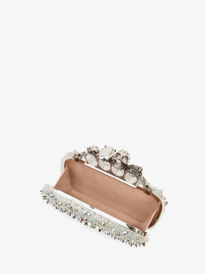 Women Clutches Alexander McQueen Knuckle Clutch White