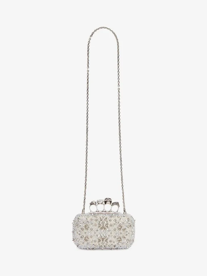 Women Clutches Alexander McQueen Knuckle Clutch White